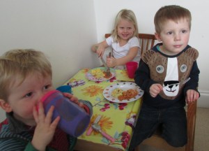 friends over for brunch