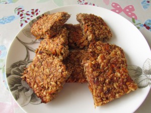 Carrot and banana flapjacks