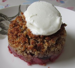 Rhubarb crumble