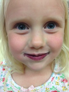 Melissa eating cherries 1